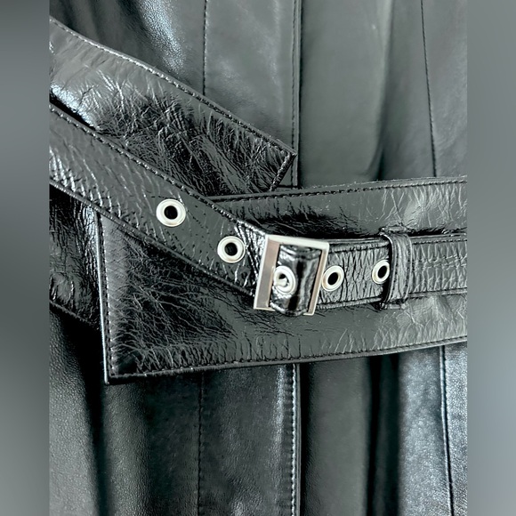 Sisley Genuine Leather Trench Coat - Picture 7 of 12